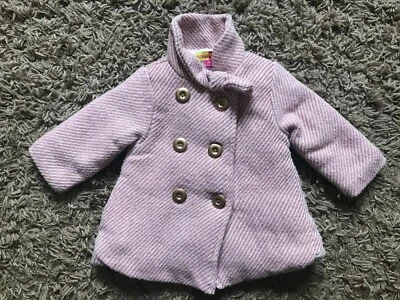 Penelope Mack Girls Kids Baby Infant Coat (Pink & White) Ages 18 Months - Image 1 of 4