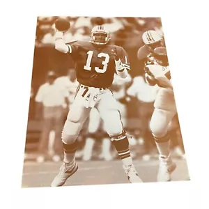 VTG Miami Dolphons Dan Marino 11x14 Sepia Tone Poster Photo Reprint Heavy Paper - Picture 1 of 5