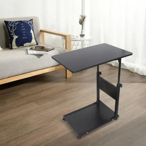 Verstellbare Höhe Schlafzimmer Beweglicher Tisch Schwarz Schreibtisch mit Rädern - Bild 1 von 12