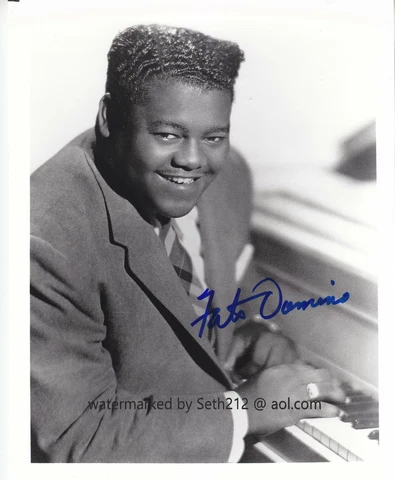 FATS DOMINO hand signed 8x10 b&w photo  photograph autographed Cover
