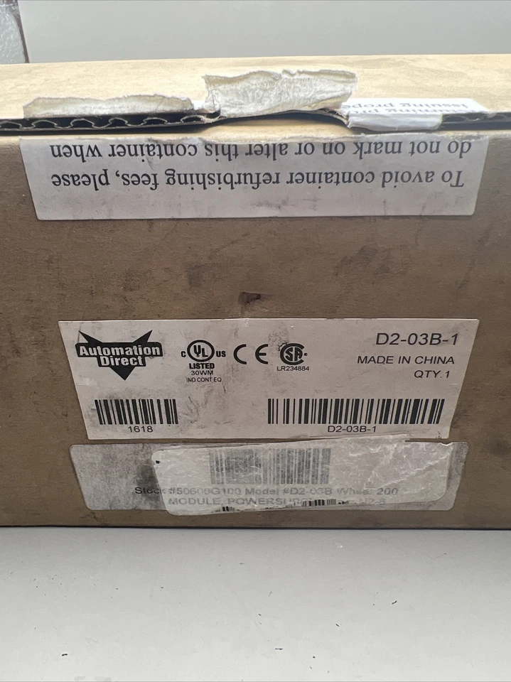 Direct LOGIC D2-03B-1  base,  series, external 110-220VAC - Image 1 of 1