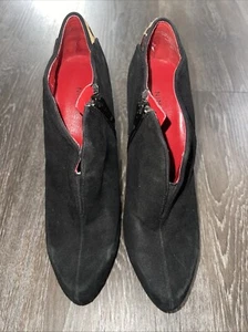 Nine West Größe 6M runde Spitze Leopardenmuster schwarz Fell Stiletto-Absatz Pumps 3" S-95 - Bild 1 von 6