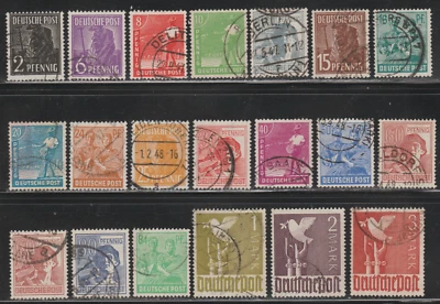 Germany 1947-48 SC# 557 - 576 - Twenty different stamps - Used Lot # 77 - Image 1 of 2