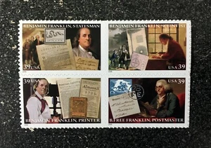2006USA #4021-4024 39c Benjamin Franklin - Block of 4 (as pictured) Mint - Picture 1 of 1