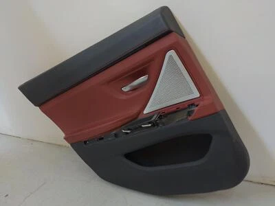 13-19 BMW 650I F06 Gran Coupe Rear LH Door Trim Panel Black & Red 49135361 Notes - Image 1 of 4