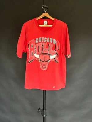 1990-е винтажная мужская футболка Chicago Bulls XL Artex сделано в США одинарный шов - Изображение 1 из 4