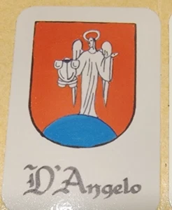 Schlüsselanhänger D'Angelo italienisches Wappen massiv Messing NEU - Bild 1 von 5
