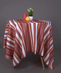 Mantel ucraniano decoración boda blanco rojo amarillo negro rectangular éster regalo - Imagen 1 de 10