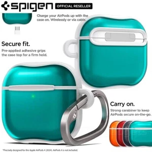 For Apple AirPods 4th Gen Case SPIGEN Classic C1 Modern Feel Metal Hook Cover - Picture 1 of 55