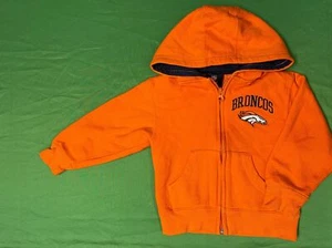 NFL Denver Broncos Hoodie mit durchgehendem Reißverschluss Kleinkind Jugend X-Small 4T - Bild 1 von 3