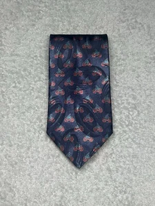 Christian Dior Neckwear Men’s Polyester Tie Blue Printed Abstract 3.75” in - Picture 1 of 14