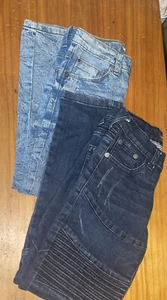Lot Of 2 / Size 8 Slim Blue Jeans - Picture 1 of 20