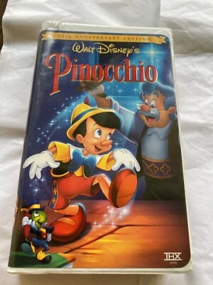 Pinocchio (VHS, 1999, Clam Shell) Walt Disney’s Classic 60th Anniversary Edition Foto 1 de 4