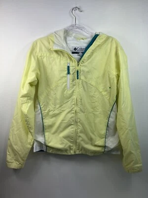 Columbia Windbreaker Youth Girls Size 18/20 Yellow Full Zip With Hood - Image 1 of 4