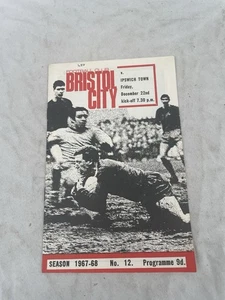 Bristol City Vs Ipswich Town Friday 22nd December 1967 Programme - Picture 1 of 2