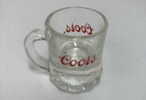 Mini tazza birra vintage Coors Stein-Shot vetro- logo miniatura - Foto 1 di 3