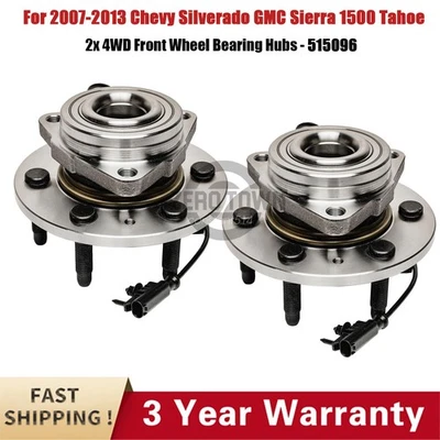 4WD Front Wheel Bearing Hubs for 2007-2013 Chevy Silverado GMC Sierra 1500 Tahoe Foto 1 de 4