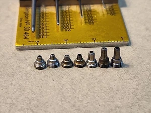 Menge 7 NOS Amerikanische Taschenuhr Gewinde Gehäuse Hülsen 3,87mm-3,92mm Durchmesser - Bild 1 von 7