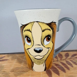 Disney Store Lady and the Tramp Tall Coffee/Tea Mug 16oz Rare Collectable - Picture 1 of 10