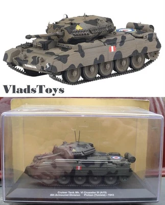 Eaglemoss 1:43 Cruiser Tank Mk.VI Crusader Mk.III 6th Arm Div British Army - Image 1 of 2