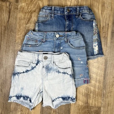 Girls Lot of 3 GAP GapKids Size 8 SLIM Denim Jean Stretch Midi Shorts - Image 1 of 4