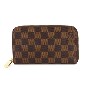 LOUIS VUITTON Damier Compact Zippy Wallet Ebene N60028 Brown 90296806 - Picture 1 of 10