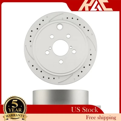Rear Drilled and Slotted Rotors For 2009-2013 Subaru Forester Outback Legacy - Image 1 of 4
