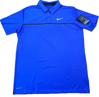 Nike Golf Dri-Fit Blue Short Sleeve Shirt  833107-512 Men’s Size Large NWT - Image 1 of 4