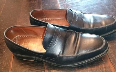 Brooks Brothers Penny Loafers Men's 10.5 D Black Leather EUC Made USA - Image 1 of 4