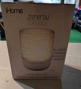 NEW- iHome Zenergy Meditative Light & Sound Therapy Travel Candle Still Sealed - Picture 1 of 2