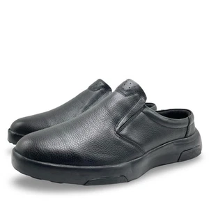 OrthoComfoot Herren Orthopädische Slipper Unterstützung Schwarz Leder Wanderschuh Größe 10 - Bild 1 von 13