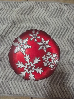 Vietri - Plato de ensalada de copo de nieve - Rojo Foto 1 de 3