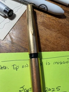 Gold PARKER FÜLLFEDERHALTER mit Tintenpatronen MADE IN USA - Vintage  (HINWEISE LESEN) FUNKTIONIERT - Bild 1 von 7