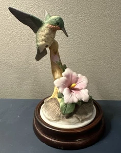 Andrea von Sadek Kolibri Porzellan Figur 6059 Holzsockel Made in Japan - Bild 1 von 5