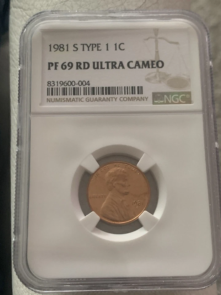1981  S TYPE 1 LINCOLN CENT PROOF 1C PF69 RD ULTRA CAMEO NGC Graded! - Image 1 of 2