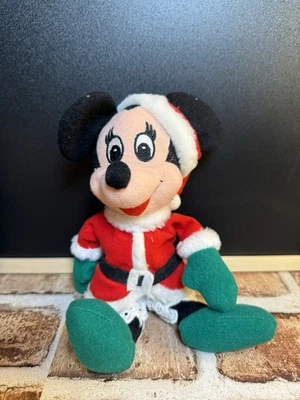 Disney Store MINNIE MOUSE COMO LA SEÑORA CLAUS 9" BOLSA DE FRIJOLES ANIMAL DE PELUCHE De colección Foto 1 de 3