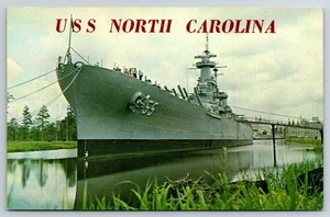 U.S.S. North Carolina Schlachtschiff Memorial Wilmington, North Carolina Postkarte - Bild 1 von 2