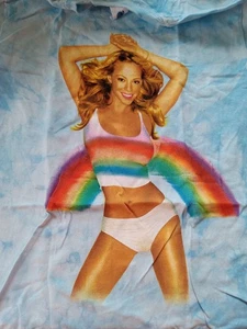 Camiseta Talla Mediana Mariah Carey Colortone Azul Arco Iris NUEVA VER FOTOS - Imagen 1 de 9