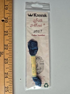 Kreinik 5.5 yds Pure Silk MOXI Embroidery Needlework THREAD SLATE BLUE 2 SKEINS - Picture 1 of 2