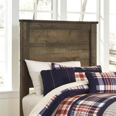 Ashley Furniture Trinell Engineered Wood Twin Panel Headboard in Rustic Brown - Image 1 of 4