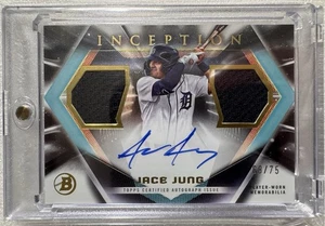 Jace Jung-2B-Tigers•2023 Bowman Inception Autograph Dual Relic•68/75 - Bild 1 von 2