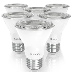 Sunco 6 Pack PAR20 LED Bulbs, Flood Light Bulb Outdoor, 470 LM, 7W (50W Equiv... - Picture 1 of 7