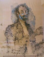 Vintage 1952 Sketch for Self Portrait of Artist John Wootton ~ painting ~ Framed