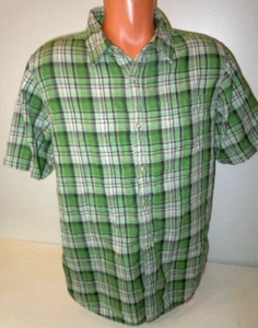 The North Face Shirt Green Plaid Short Sleeves Men's Size Large - Picture 1 of 5