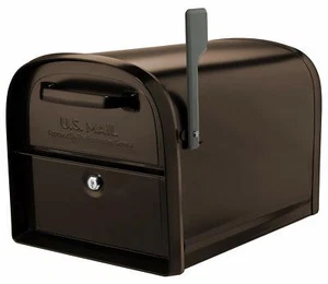 Locking Mailbox Security Box Prevents Phishing Small Parcel Size 2 Doors Steel - Picture 1 of 5