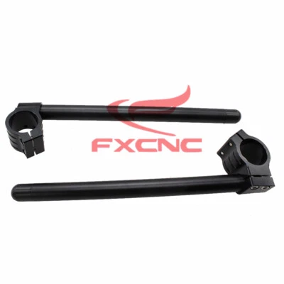 FXCNC Clip on Handle Bar For Ducati 848 1098 1198 999 749 S R 53mm Black - Image 1 of 4