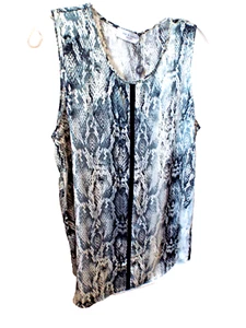 NEW***LOLA & SOPHIE Sz L python print Tank TOP grays! - Picture 1 of 5