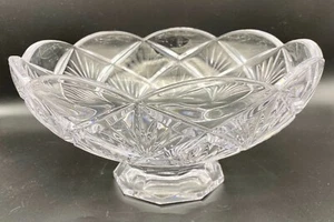 Tazón de fruta de cristal vintage Mikasa Empire 10" base de patas grandes diseño de ventilador - Imagen 1 de 3