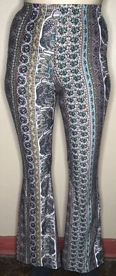 LA Gypsy M Elephant Soft Stretch Bell Bottom Boho Hippie Harem Leggings Pants - Image 1 of 4