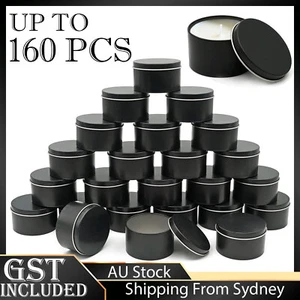 16-160X Candle Making Tins Candle Jars 100ml Metal For Wax Soy Making Container - Picture 1 of 12